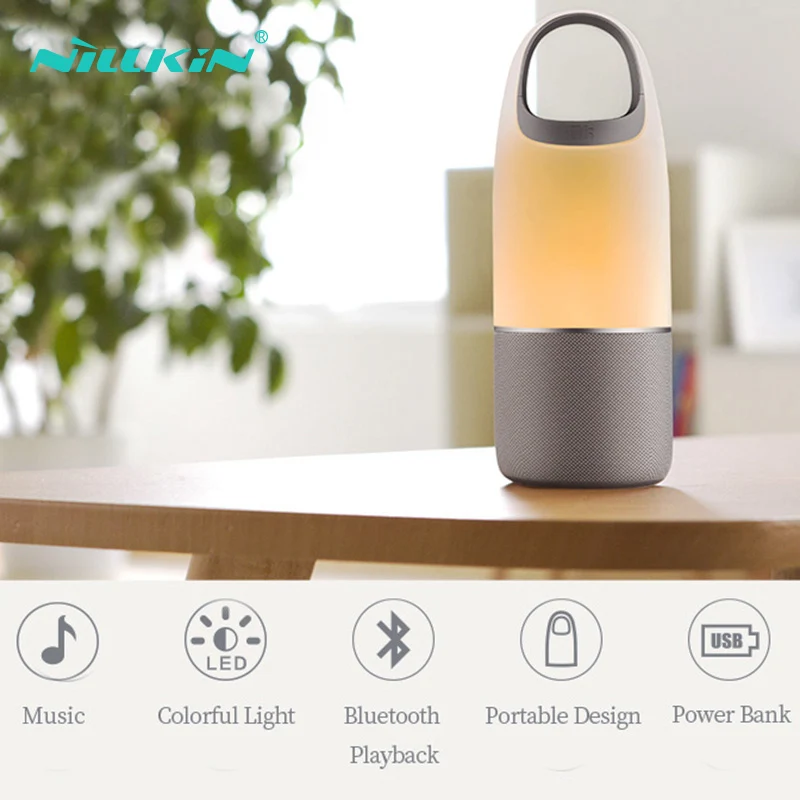 

Mini Wireless Bluetooth Speaker NILLKIN Stereo Subwoofer Loudspeaker Colorful Portable Speakers Power Bank Car Outdoor Bedroom