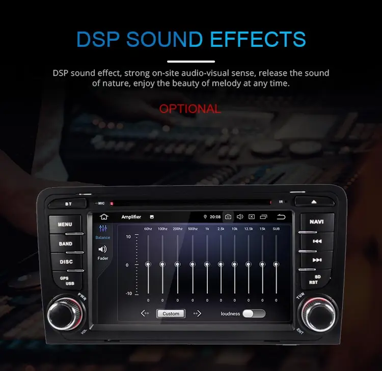 Sale JDASTON Android 9.0 Car Multimedia Player For Audi A3 S3 GPS Navigation Stereo 2 Din Car Radio WIFI DVD CD 4G+64G Octa Cores RDS 4