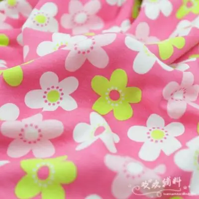 Buulqo 50*160 см детская трикотажная хлопчатобумажная ткань с цветочным принтом для изготовления детской одежды, ткань для рукоделия, детское стеганое трикотажное полотно - Цвет: Серебристый