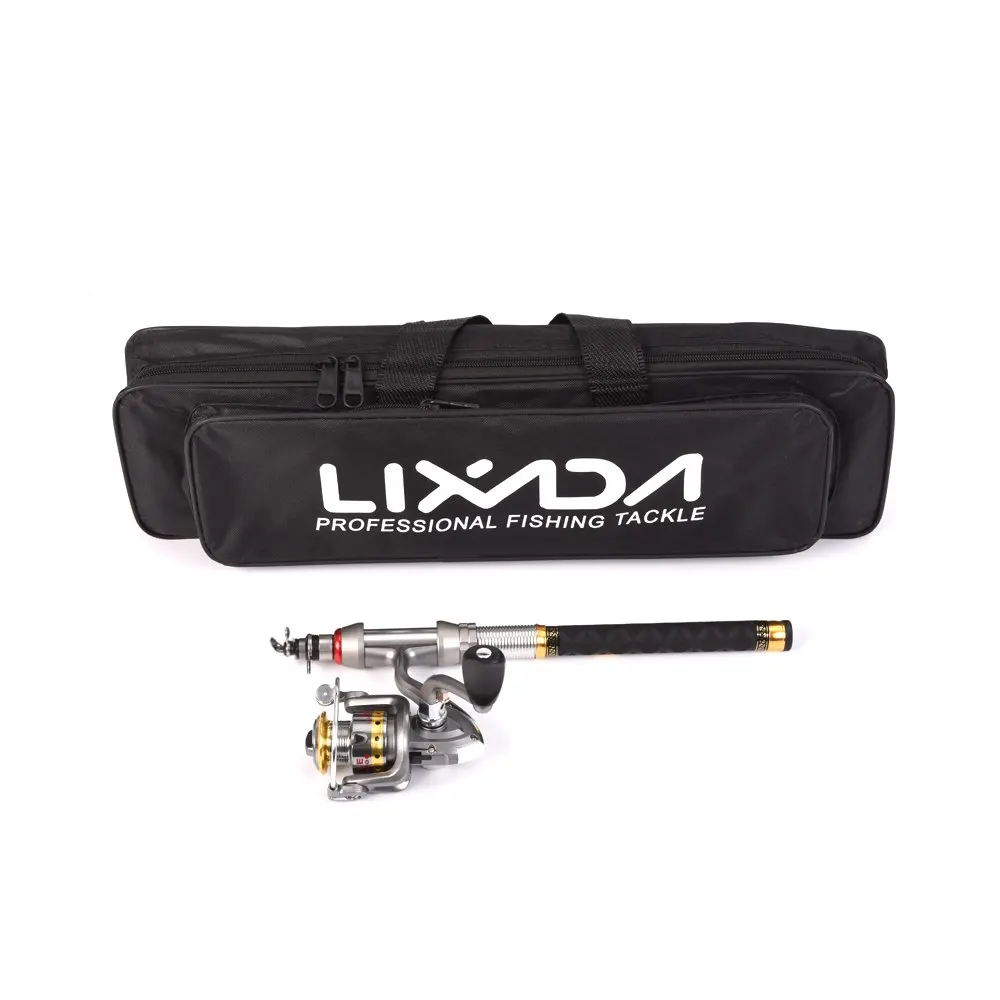 Lixada تلسكوبي الصيد رود كومبو و بكرة طقم كامل الغزل الصيد بكرة والعتاد المنظم القطب مجموعة الكارب الصيد معالجة Pesca Lixada تلسكوبي الصيد رود كومبو و بكرة طقم كامل الغزل الصيد بكرة والعتاد المنظم القطب مجموعة الكارب الصيد معالجة Pesca