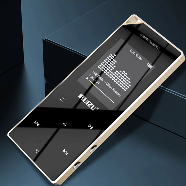 RUIZU D05 Metal Bluetooth MP3 Player Portable Audio 8GB Sport Mp3 Music Player With Built-in Speaker FM Radio Support TF Card