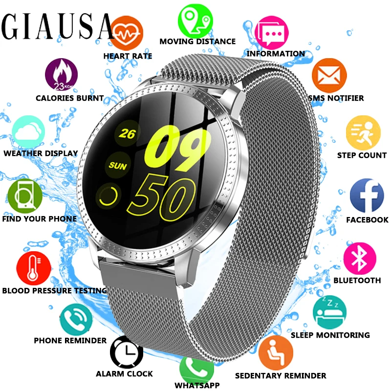 

New Arrival Smart Watch Advanced 1.3 Inch Color Screen Fitness Tracker Heart Rate Monitor Smartwatch Men Women Fashion PK H2 B78