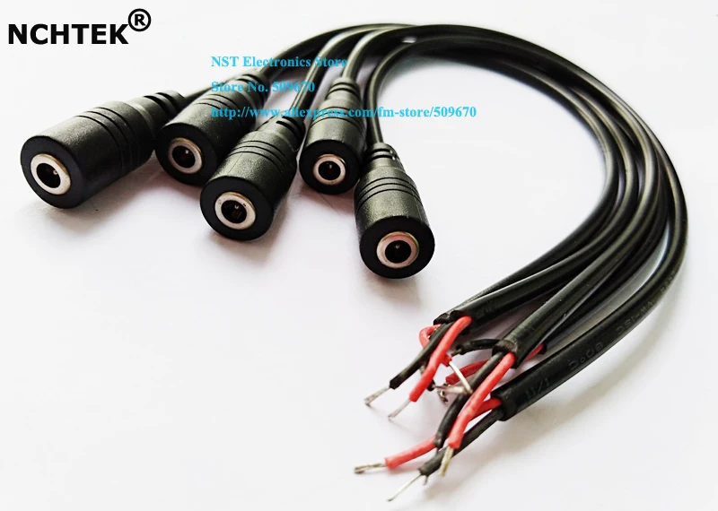 

NCHTEK DC 3.5x1.35mm Power Female Plug Cord Connector Adaptor With Cable About 30CM/Free shipping/10PCS