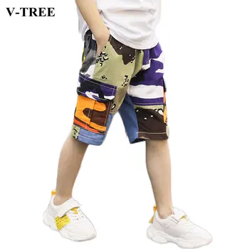 

2019 Summer Boy Shorts Casual Pants For Boys Cotton Teenager Loose Pants Camouflage Children Trousers 3-12years