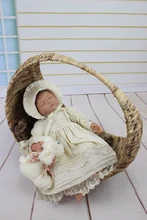 22″ Reborn Baby Girl doll Lifelike soft silicone vinyl newborn baby doll for girl best gift