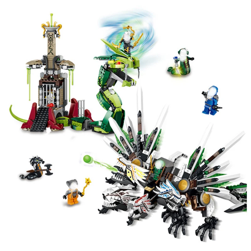 

79132 959pcs Compatible with Legoing blocks Ninjago 9450 Figure Epic Dragon Battle Model building toy hobbies brick for children