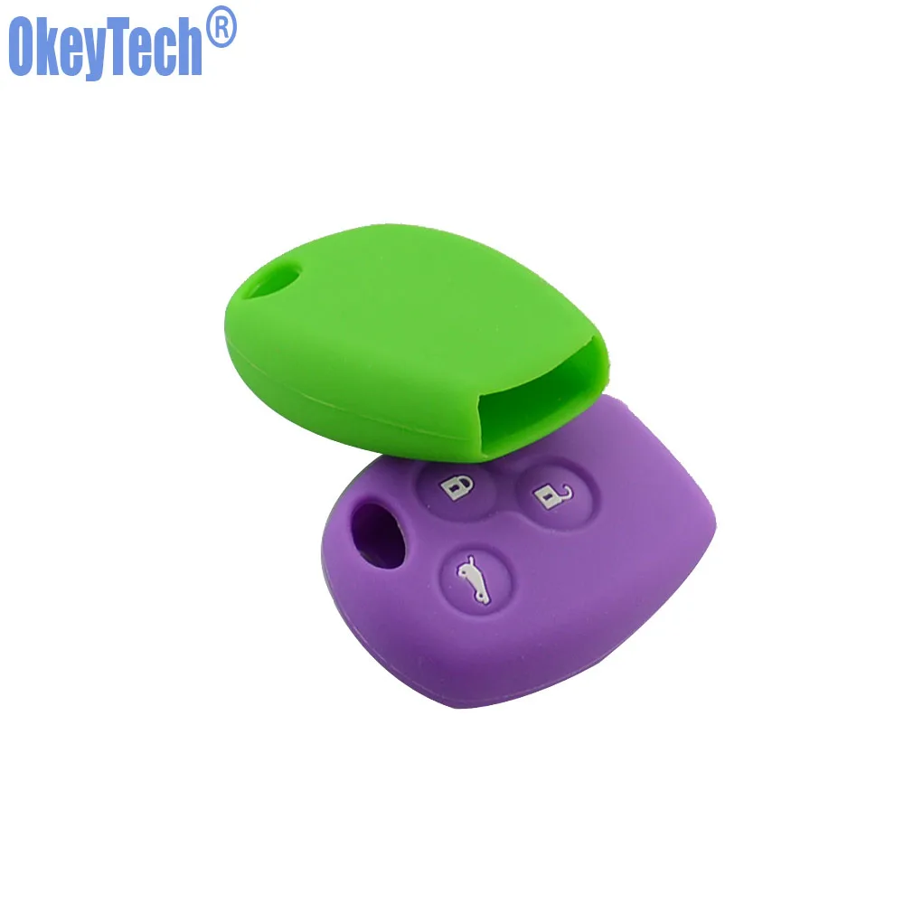 OkeyTech силиконовый чехол для ключей Fob пульта дистанционного управления Renault Clio Kangoo