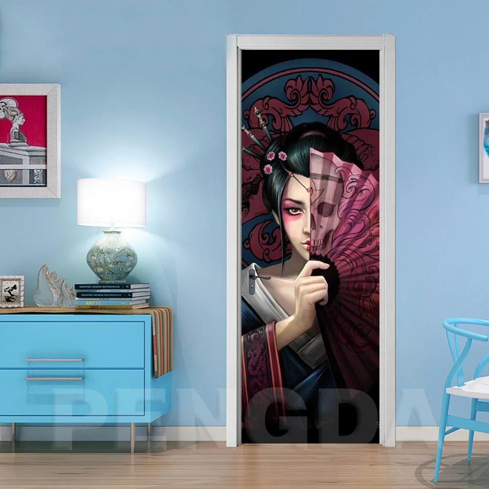 Самоклеящаяся наклейка на дверь DIY стикер на дверь DIY ремонт спальни Фреска Водонепроницаемая Печать на холсте фотографии новое украшение дома - Цвет: Door XRN1538-01