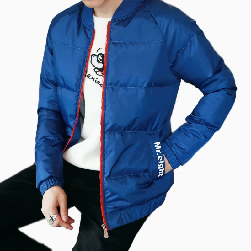 

Winter Men Thick Warm Parka Solid Letter Print Thicker Jacket For Male Zipper Outwear Slim Fit Fashion Mens Jackets And Coats