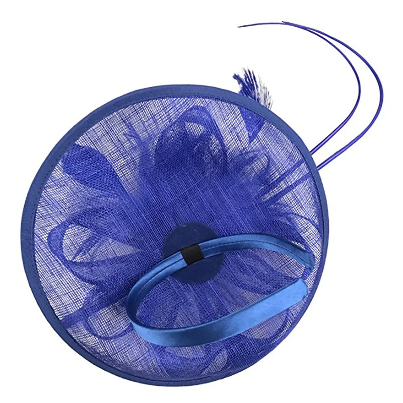 FGHGF головной убор Sinamay шапка перо Цветочные женские формальные шляпа-таблетка Коктейльные Кентукки Дерби вечерние Свадебная шляпка