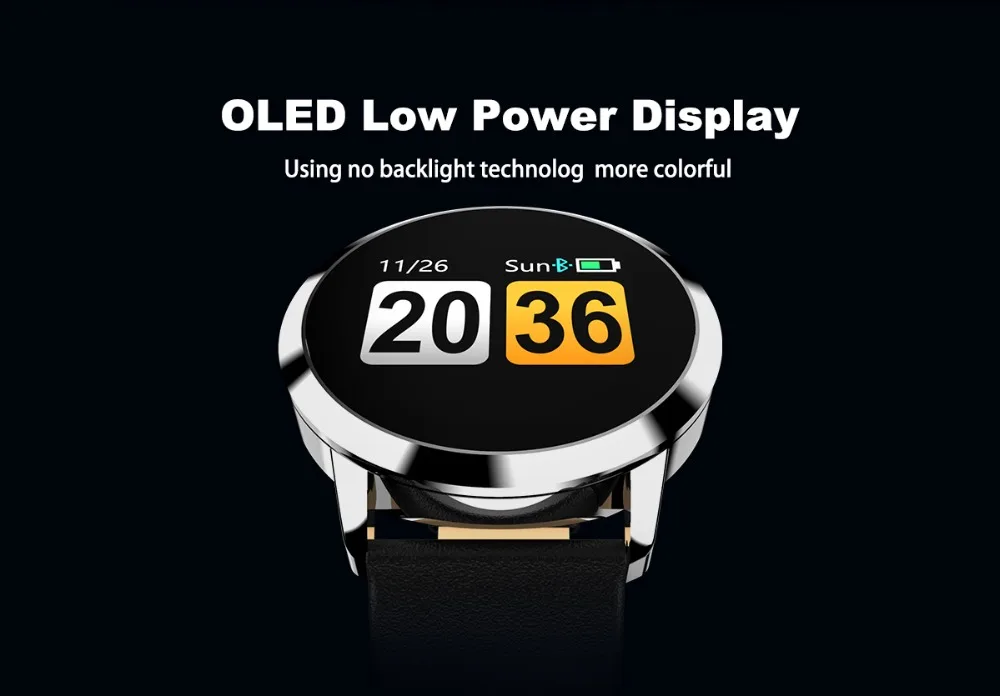 Новинка, Q8, 0,95 дюймов, OLED цветной экран, часы с напоминанием о напитке, звонке, напоминанием о кровяном давлении, пульсе, Смарт-часы для Android iOS