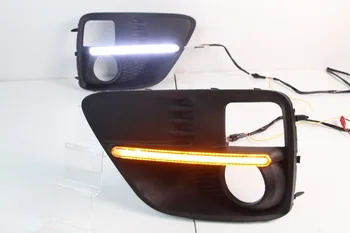 

Qirun led drl daytime running light for Subaru WRX 2015-2016 with yellow turn signal and wireless control