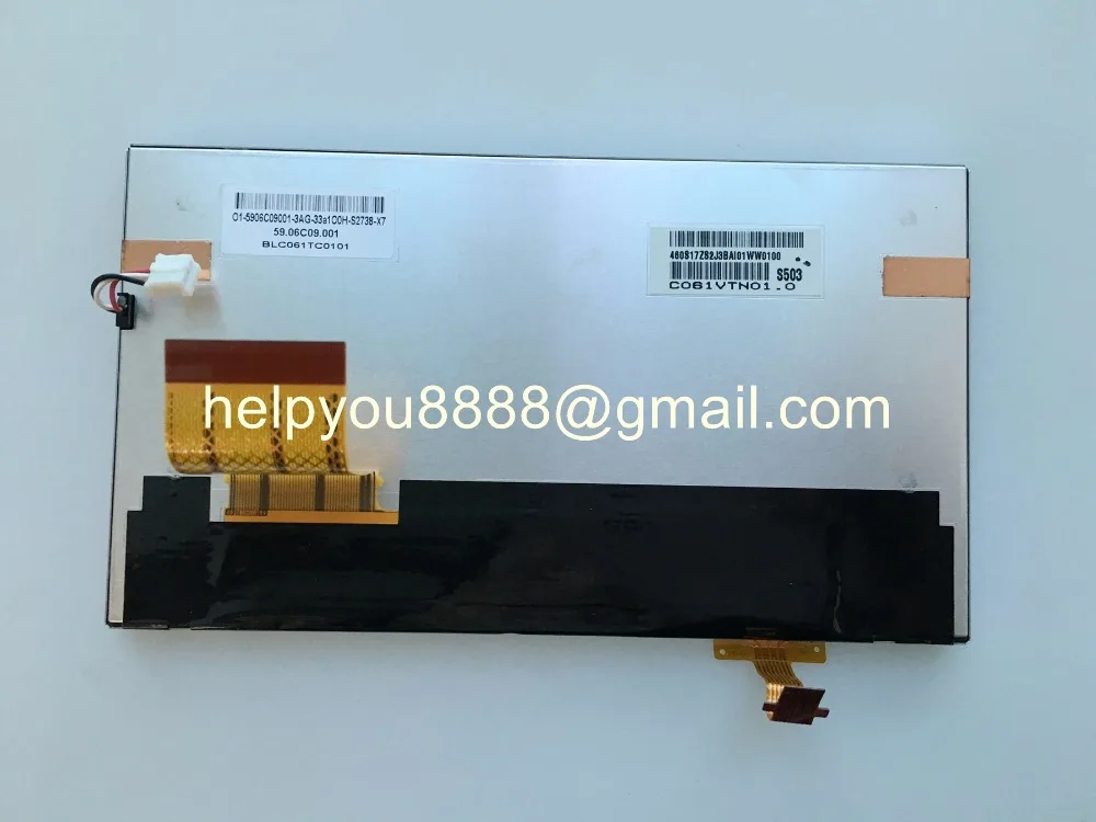 6," AUO Автомобильный gps/DVD НАВИГАЦИЯ lcd-панель, экран C061VTN01.0 C061VTN01 ЖК-дисплей автомобильные запчасти