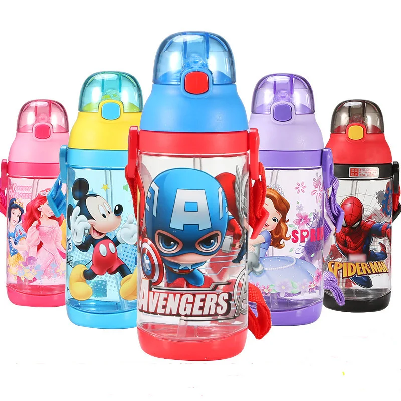 

520ML Baby Feeding Straw Cup Kids Durable Leak-poof Drinking Bottle Portable Suction Cup For Children Water Cup 2018