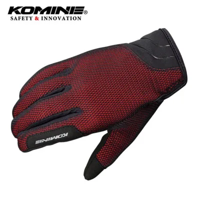 Red Мотоциклетные Перчатки KOMINE с сенсорным экраном, быстросохнущие перчатки для мотокросса, перчатки для езды на мотоцикле, перчатки для мотокросса - Цвет: Red