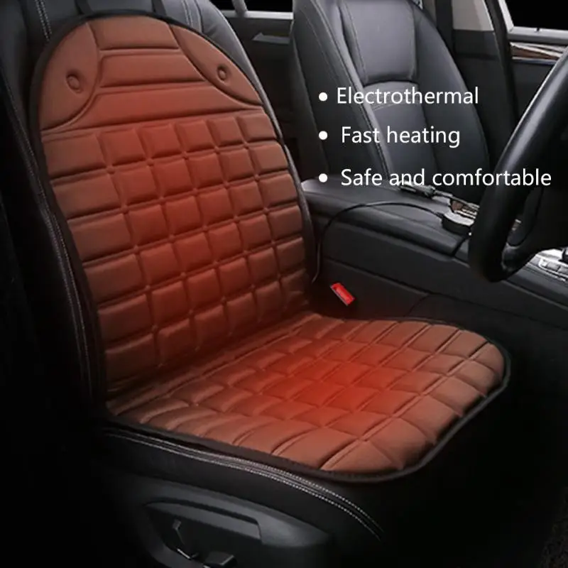 

New fashion 12v heated car seat cushion universal electric winter cushions single heating pads keep warm car seat cover