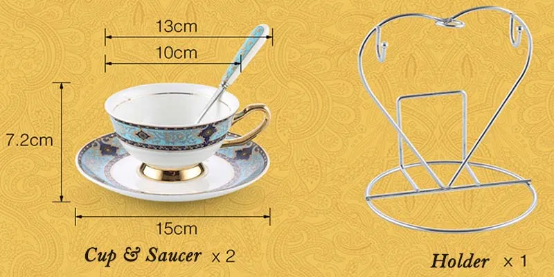 Высокое качество костяного фарфора Королевский классический чай/кофейная чашка и блюдце(2 комплекта) с узором в западном стиле Позолоченный край фиолетовый цвет