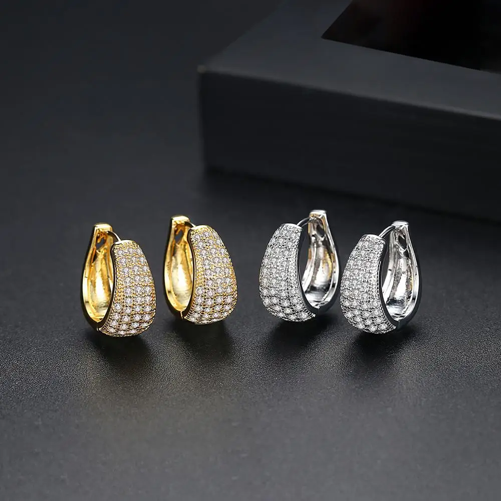 Роскошные серебряные маленькие круглые серьги-гвоздики Кристалл циркония геометрические простые серьги для женщин модные ювелирные изделия корейские серьги