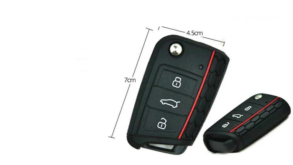 10 шт./лот Силиконовые Защита, ключи чехол для ключей сумка ключ чехол для Volkswagen VW Golf 7 mk7/Skoda Octavia A7 авто аксессуары
