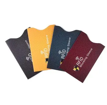 

1000pcs/lot PE Coating RFID Blocking Card Sleeves Anti Theft Blocking Cardholder Bank IC Card Cover Identity Protector Wholesale