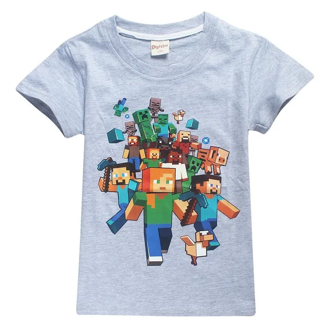 Buy 2018 New Cartoon Minecraft Printing T shirt For