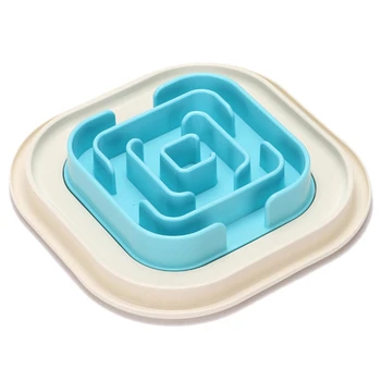 

Pet Dog Bowl Healthy Soft plastic Slow Food Feeder Anti Travel Bowl For Cat Dog Food Feeding