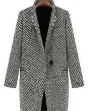 Пальто г.; зимнее шерстяное пальто; большие размеры; длинное модное пальто для девочек; 30250