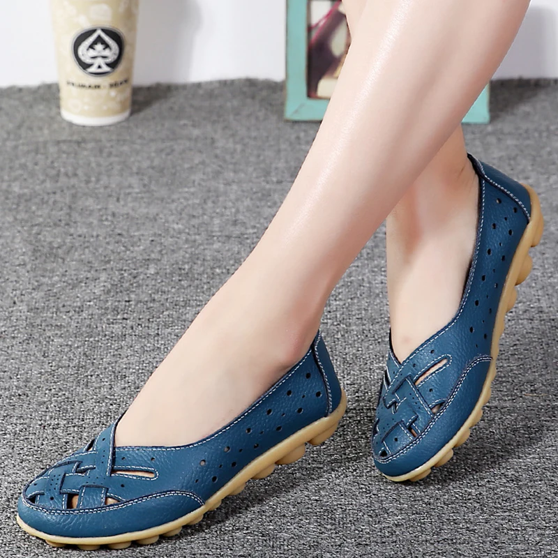 flat cut out shoes