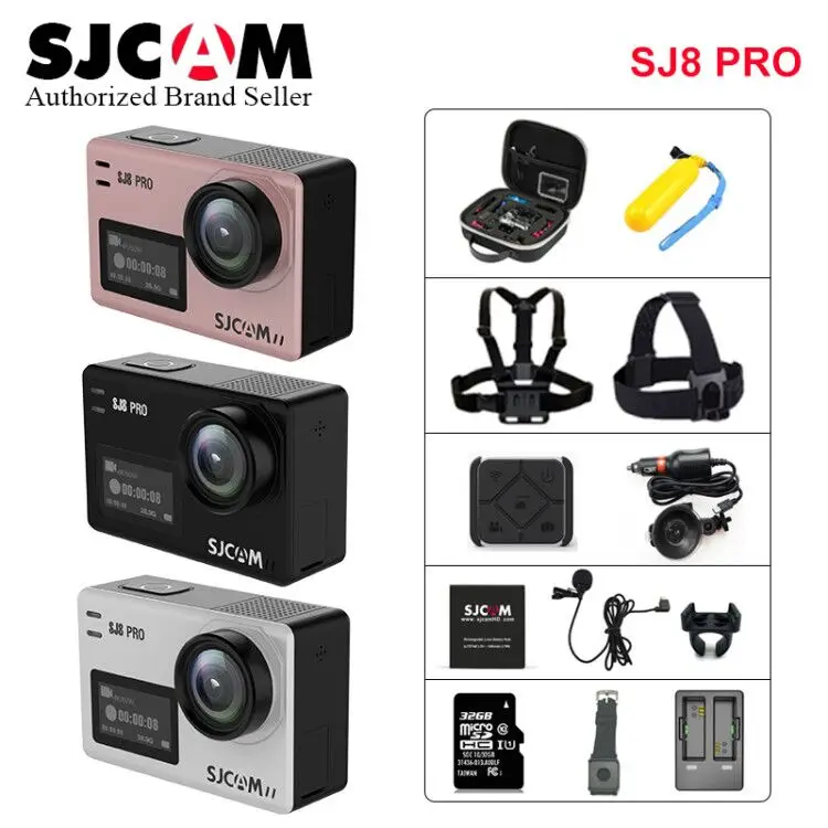 

Original SJCAM SJ8 Pro 4K 60fps WiFi Remote Helmet Sports Action Camera Big Box 8X Digital Zoom Ultra HD Extreme Sports DV Cam