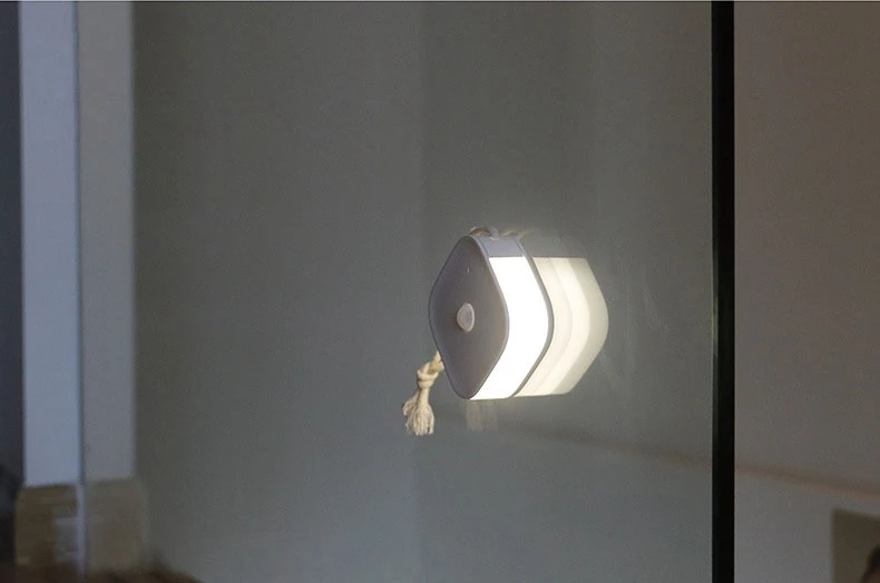 Светодиодный PIR инфракрасный датчик движения тела ночной Светильник USB Перезаряжаемый Магнитный настенный светильник для шкафа лестницы туалета