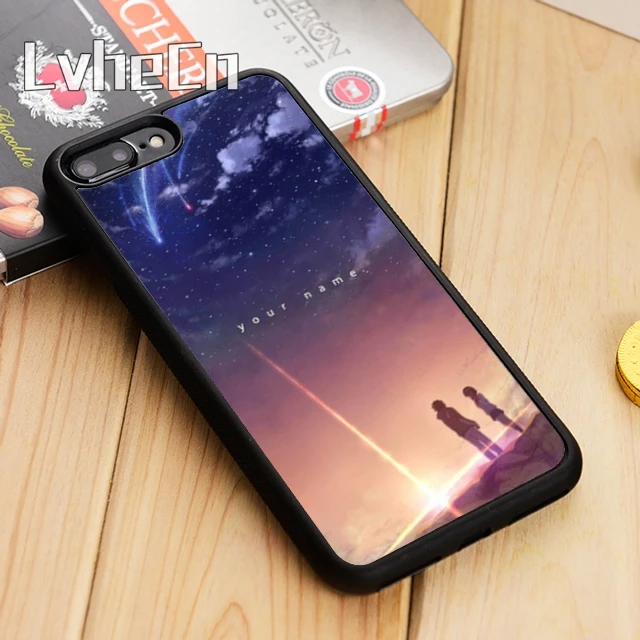 Чехол для телефона LvheCn с аниме ваше имя Kimi no Na wa iPhone 5 6 7 8 plus 11 12 Pro X XR XS Max Samsung GalaxyS7 edge
