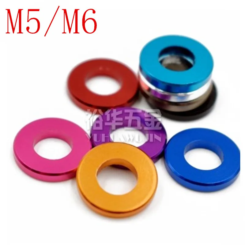 M5//6//8//10 GR5 DIN125 Titanium Bolt Screw Spacer Flat Washer For Bicycle 10pcs