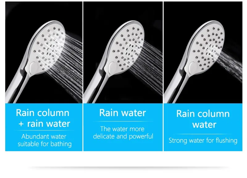Hand Shower Head,Water Saving Shower Head,3 Function Round Soffione Doccia,Cabeza De Ducha,Multi-function Mist Showering  (5)