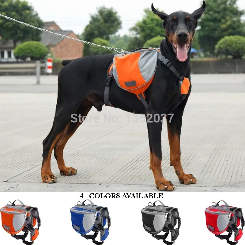Pack Dog Bag Saddle Backpack Harness Medium and Large Big Dogs Bag for Outdoor Hiking Camping