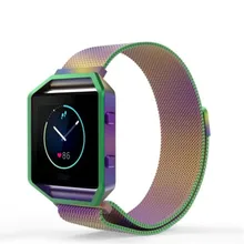 Роскошные миланские магнитные наручные часы из нержавеющей стали ремешок для смарт-часов рамка для Fitbit Blaze