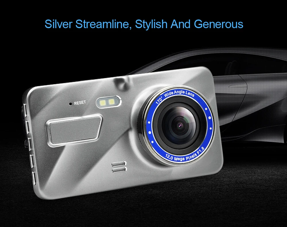 ADDKEY регистраторы двойной объектив Автомобильный видеорегистратор камера Full HD 1080 P " IPS спереди+ сзади синий зеркало ночного видения видеорегистратор Автомобильный видеорегистратор