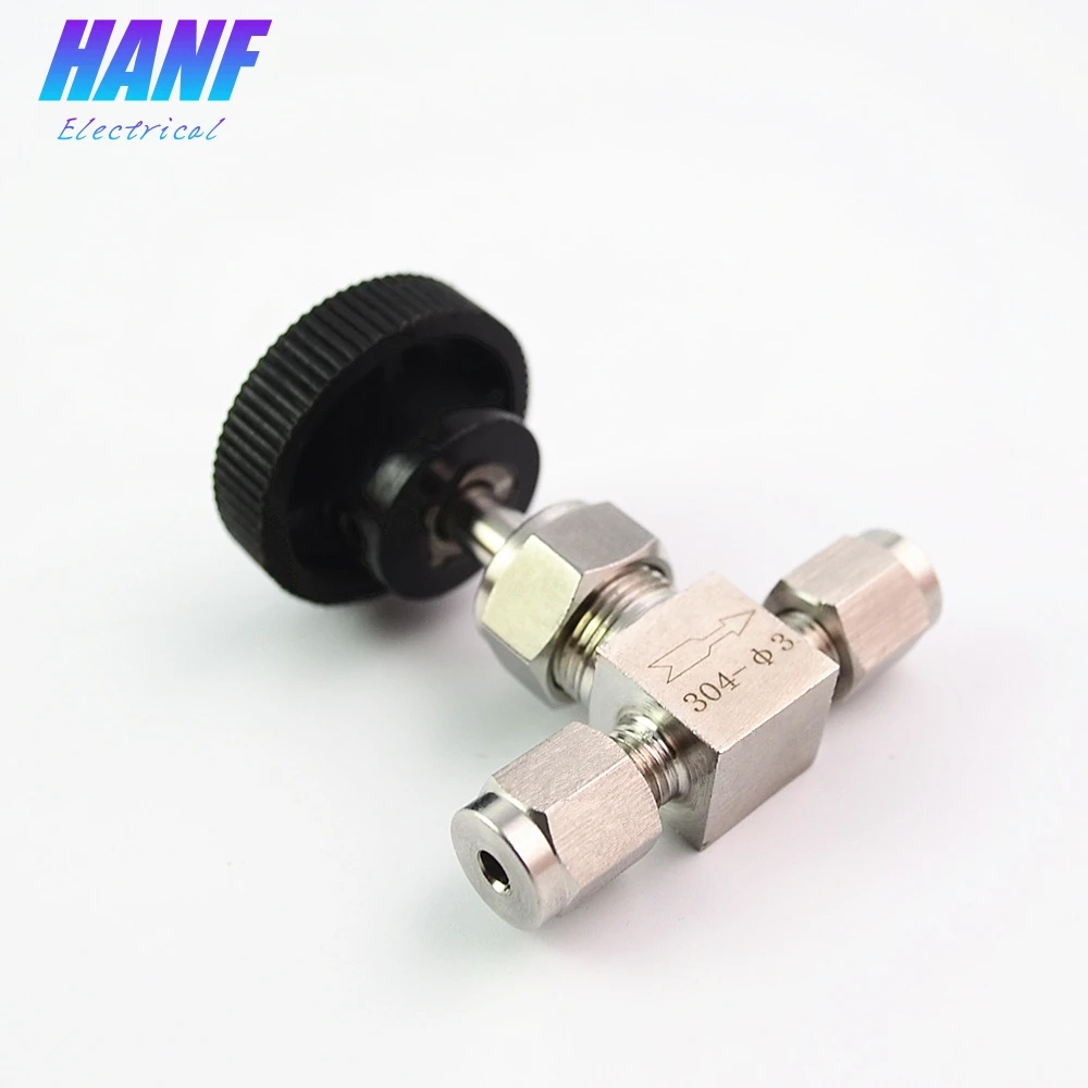 1 шт. BSP " O.D 3 мм нержавеющая сталь Интегральная капота игольчатый клапан прямой узор SS304 ручка управления потоком ручка фитинг трубки