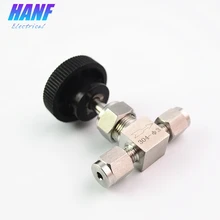 1 шт. BSP " O.D 3 мм нержавеющая сталь Интегральная капота игольчатый клапан прямой узор SS304 ручка управления потоком ручка фитинг трубки