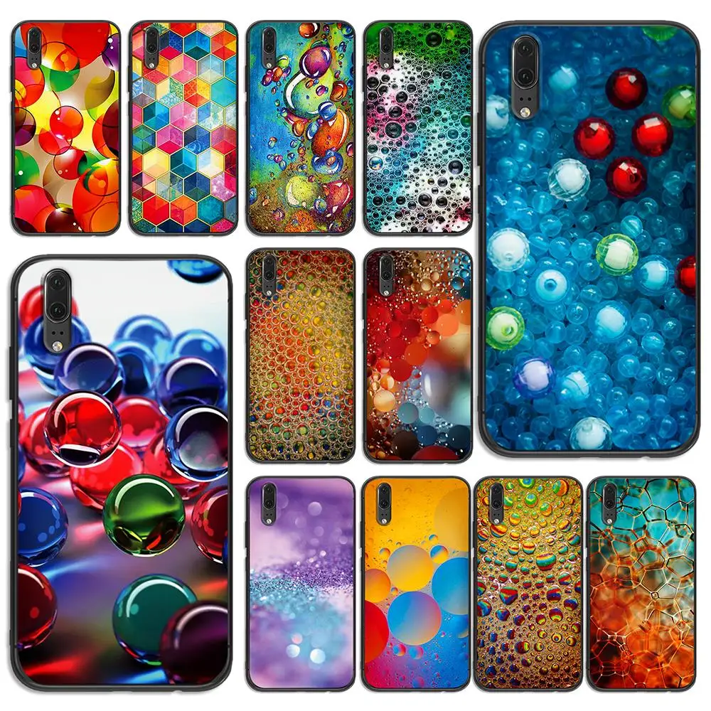 

Colorful Geometry Bubble soft phone for Huawei P8 P9 P10 P20 P30 Lite Pro P Smart 2016 2019 TPU Soft Silicone