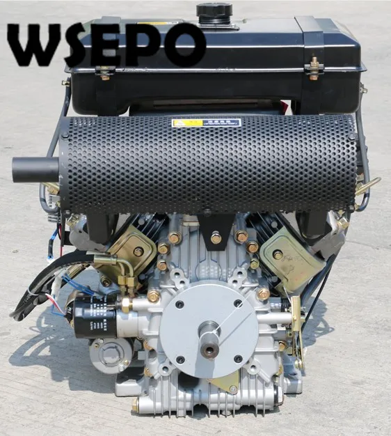 Прямая поставка с завода! WSE 2V86F 836CC 20HP 12KW V двухцилиндровый горизонтальный вал