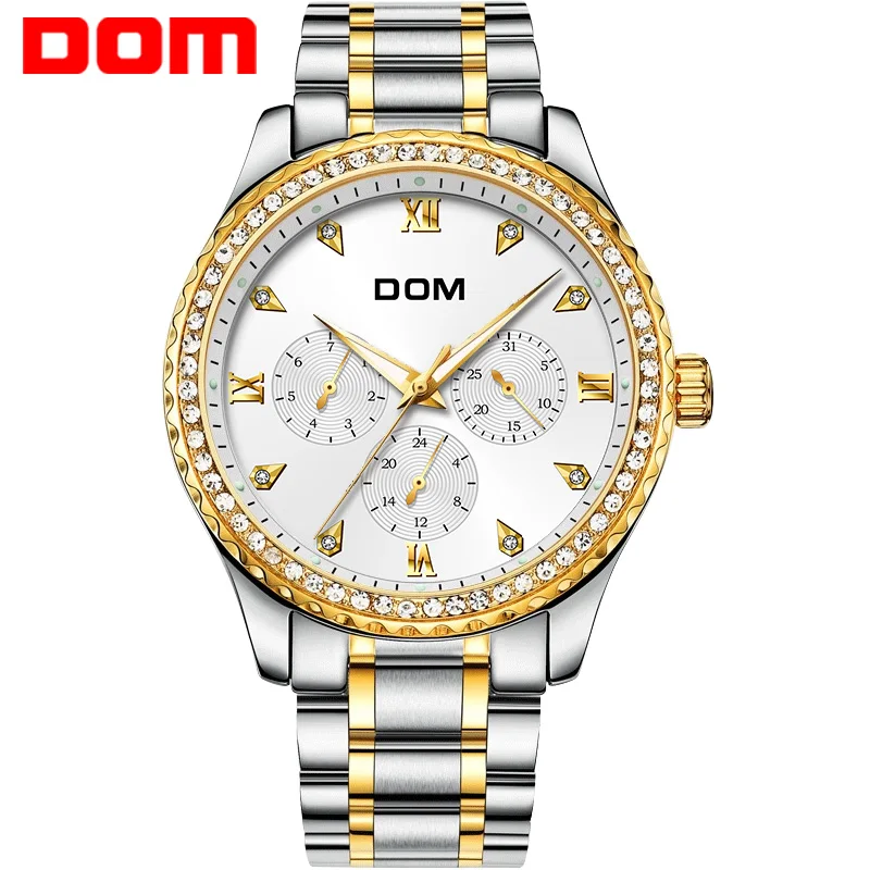 

2018 DOM Brand Gold Wrist Watch Men Luxury Famous Male Clock Quartz Watches Golden Wristwatch waterproof Relogio Masculino M-39