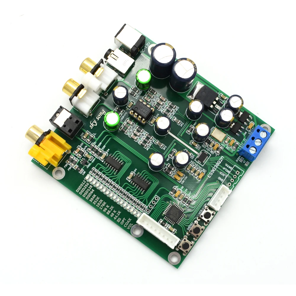 Lusya ES9038 Q2M DAC DSD декодер с поддержкой IIS коаксиальный волоконный вход 384 кГц DOP OLED D5