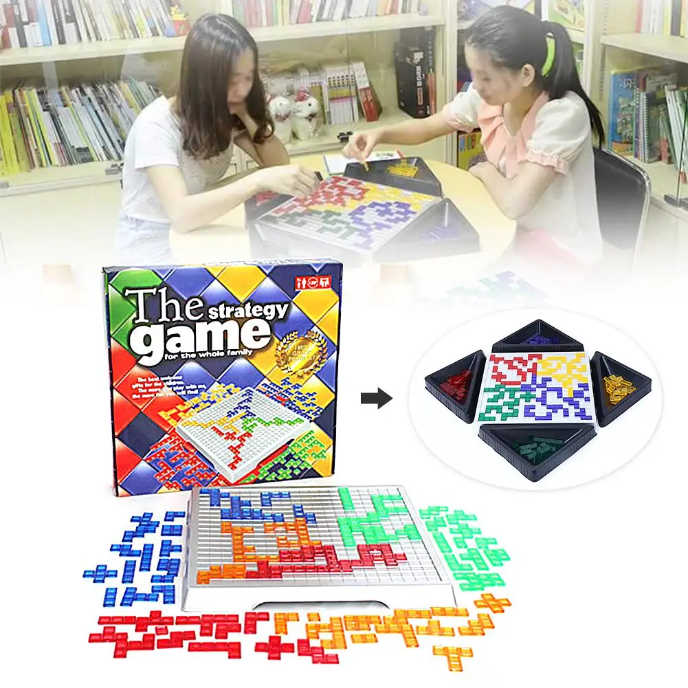 Настольная игра Blokus, развивающие игрушки, 484 квадратов, легко играть для детей, русская коробка серии, игры в помещении