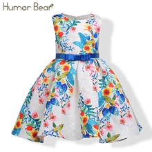 Humor Bear/Новогоднее платье для девочек Новинка года, модный детский жилет праздничное платье на день рождения платье принцессы Детское платье От 3 до 8 лет