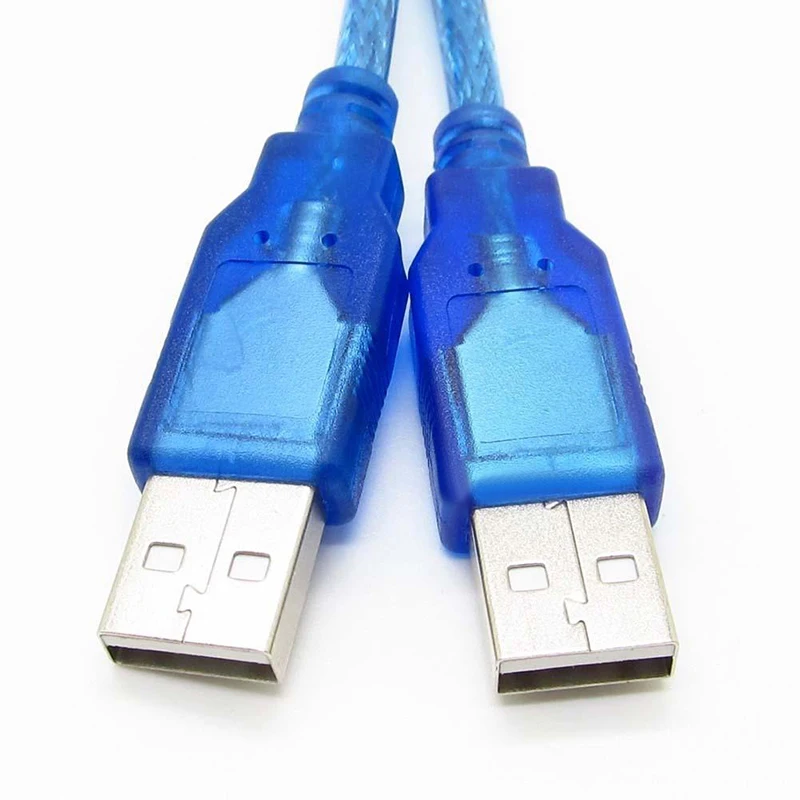 1 шт. 30 см синий USB 2,0 type A Мужской USB Мужской Кабель-адаптер Высокое качество USB 2,0 кабель-удлинитель для передачи данных Шнур Mayitr