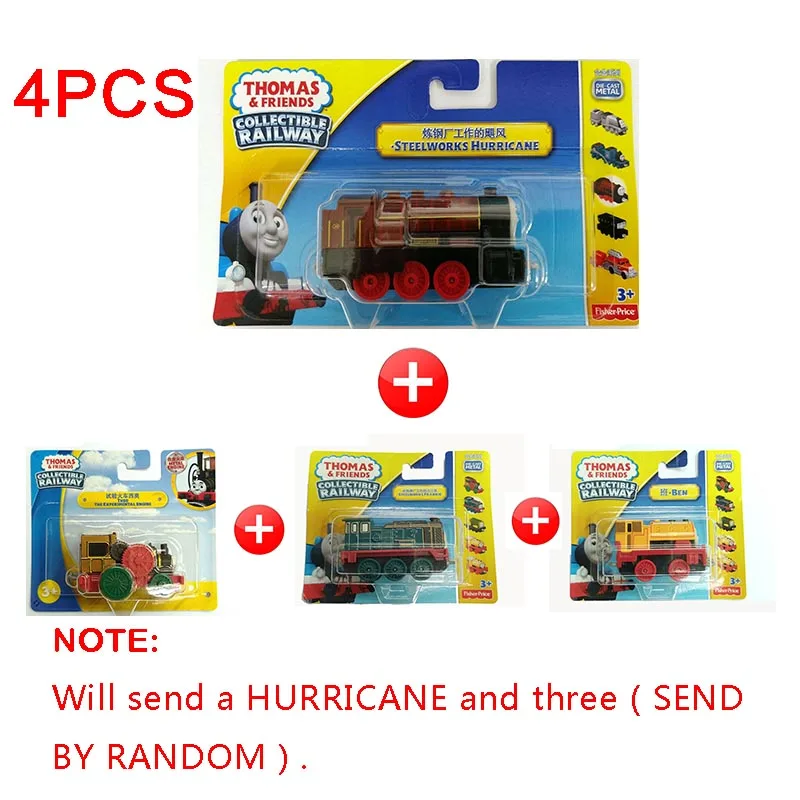 4 шт. оригинальные паровозики Thomas Strackmaster, модель 1:43, металлические машинки, подарок для мальчиков, игрушки для детей, литые под давлением, Детские Обучающие машинки