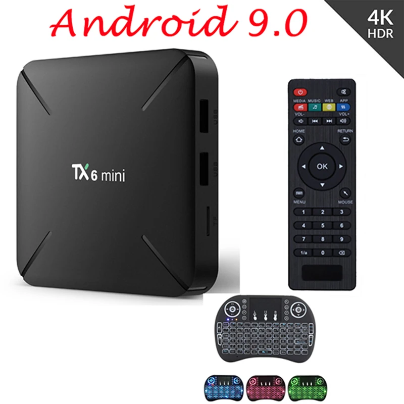 

TX6 mini Smart TV Box Android 9.0 Allwinner H6 Quad Core 2GB 16GB 2.4GHz WiFi 4K TV Receiver Netflix Google Player Set-top Box