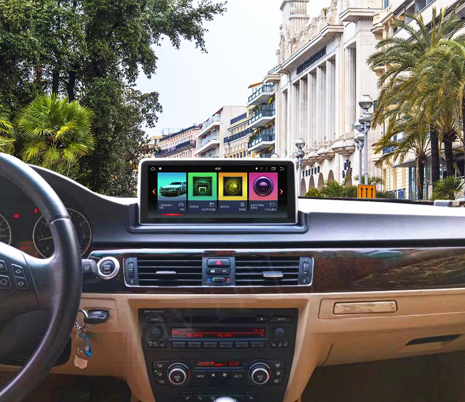 Sale HD 6 core ID7 Android 9.0 Car GPS Navigation radio dvd player for bmw E90,E91,E92,E93,3 series ,Canbus,bluetooth,steering wheel 5