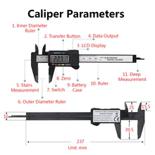 150mm 6 Inch LCD Digital Caliper Stainless Steel Electronic Carbon Fiber Vernier Caliper Gauge Micrometer Measuring Tool Digital digital vernier caliper stainless steel 150mm 6 inch fraction mm inch lcd caliper gauge micrometer