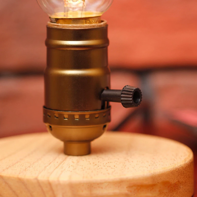 Modern iron nature wood bedside reading table Lamp E27 110V/220V Lights loft vintage desk lamp for study bedroom living room Modern iron nature wood bedside reading table Lamp E27 110V/220V Lights loft vintage desk lamp for study bedroom living room